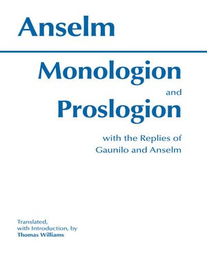 cover image of Monologion and Proslogion